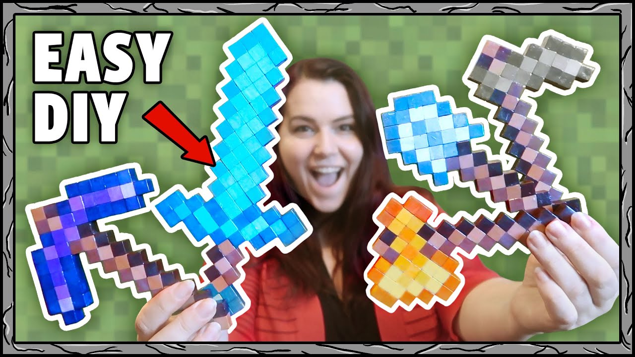 How to make MINECRAFT TOOLS (Easy DIY)