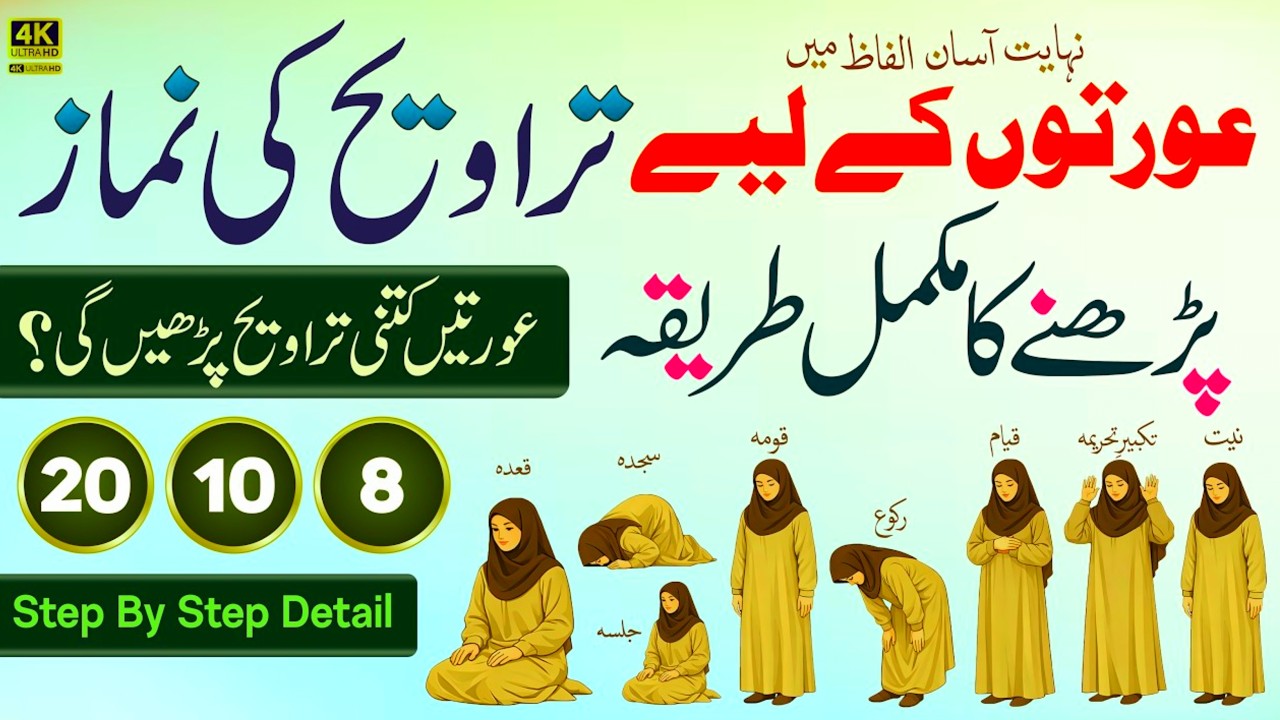 Taraweeh Padhne Ka Tarika | Aurat Ki Taraweeh Namaz Ka Tarika | Taraweeh Namaz For Women