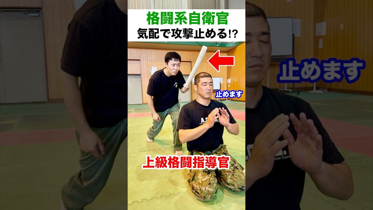 背後からの攻撃を気配で防げる⁉︎   #トッカグン  #自衛隊  #上級格闘指導官     ＃気配 #芸人 ＃吉本