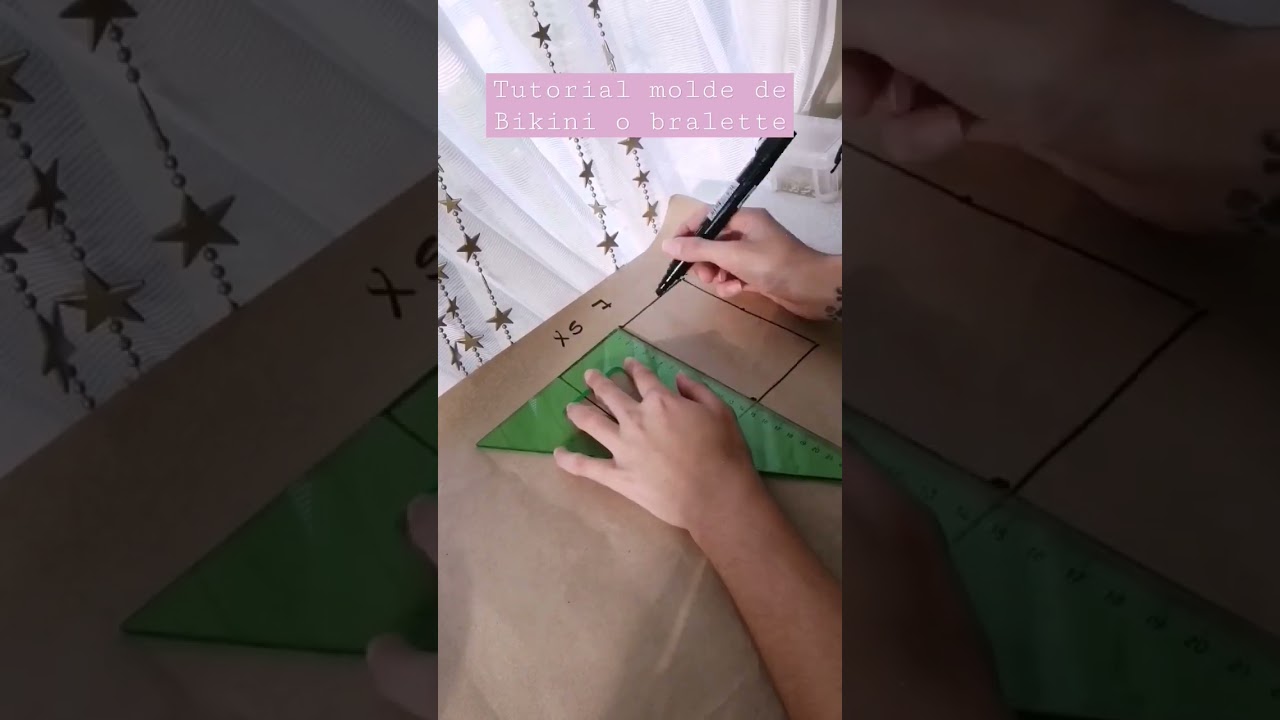 Como hacer un molde de bralette o Bikini ❤️ #diy #sewing #bikini #fashion