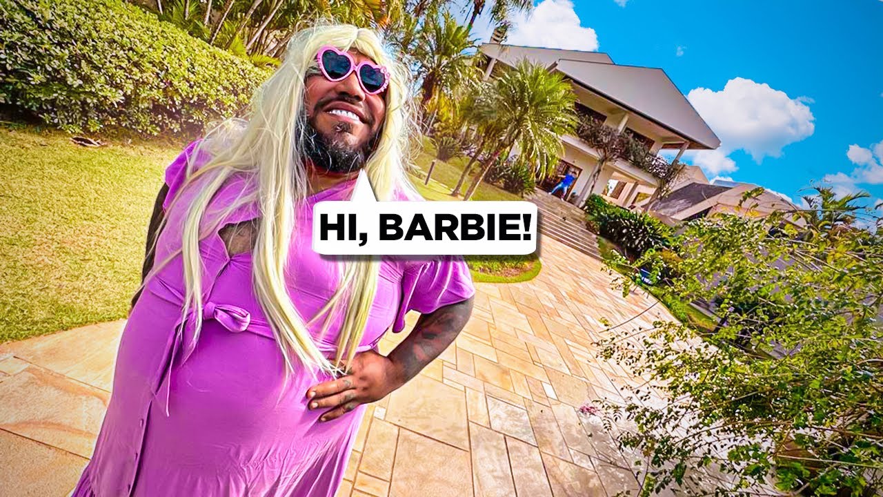 FUI VESTIDO DE BARBIE NA CASA DOS HUNTERS E DEU RUIM !!!