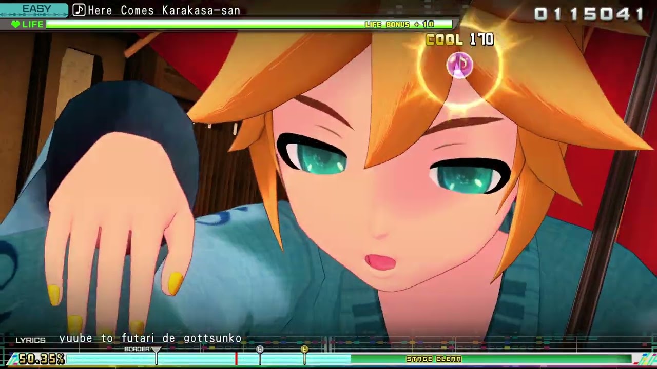 [Project DIVA Mega Mix+] Here Comes Karakasa-san Easy Difficulty