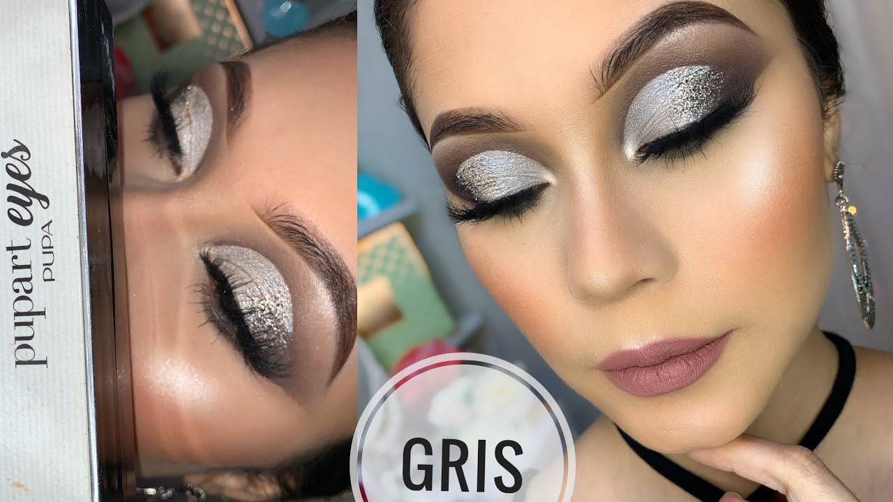 MAQUILLAJE GRIS CON GLITTER 2020 pupa