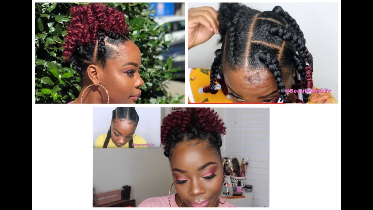 CURLY BOX BRAID PONYTAIL IN 2HRS| MUST SEE| TRANSFORMATION| FROM CORNROWS