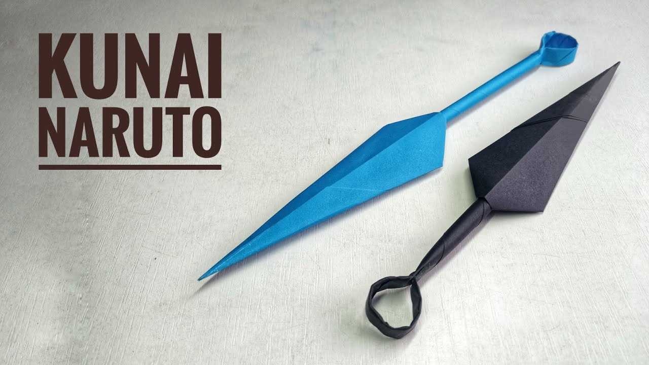 How to make kunai Naruto. Easy origami ninja weapon. Paper craft diy.