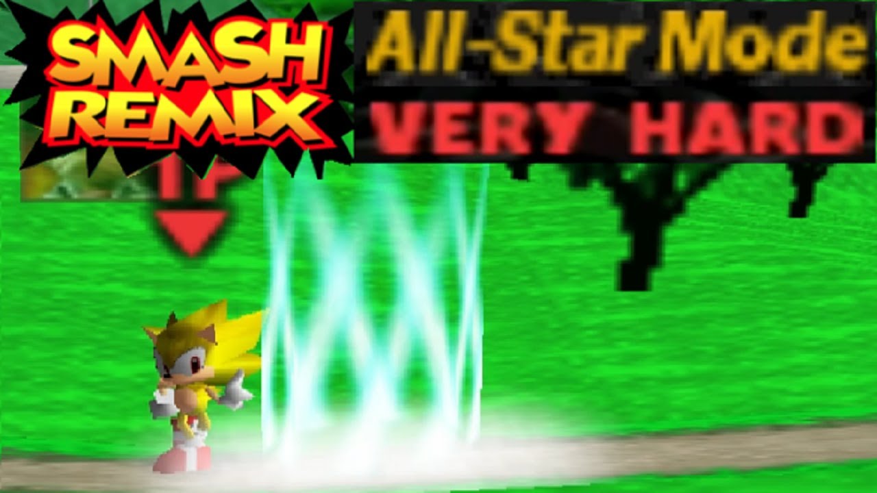 Smash Remix - All-Star Mode Gameplay with Super Sonic (VERY HARD)