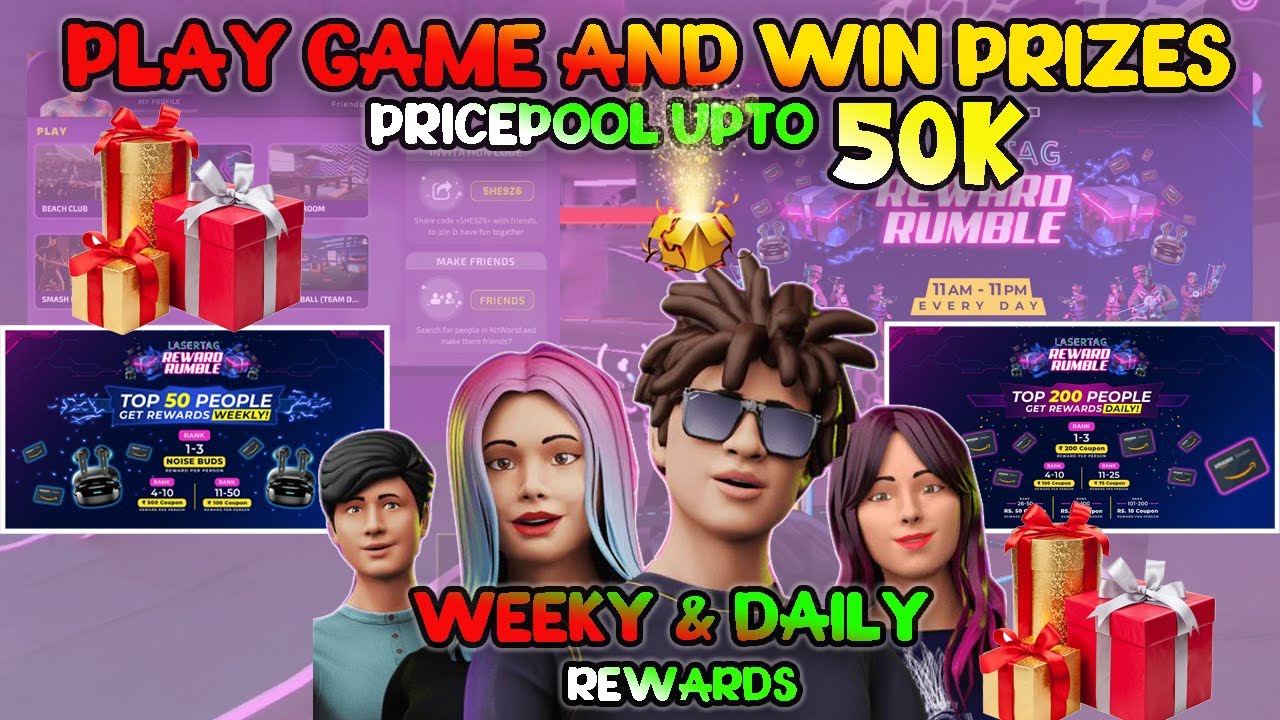 Altworld REWARD RUMBLE is here win awesome prize💲50k prizepool Top gets Amazone Giftcard #altworld