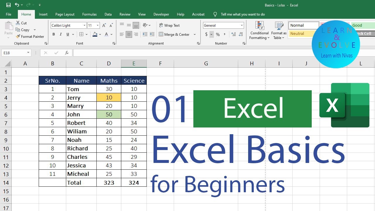 Excel For Beginners (Basics)| How to use Excel | Excel 2019 | Learning Excel Easy