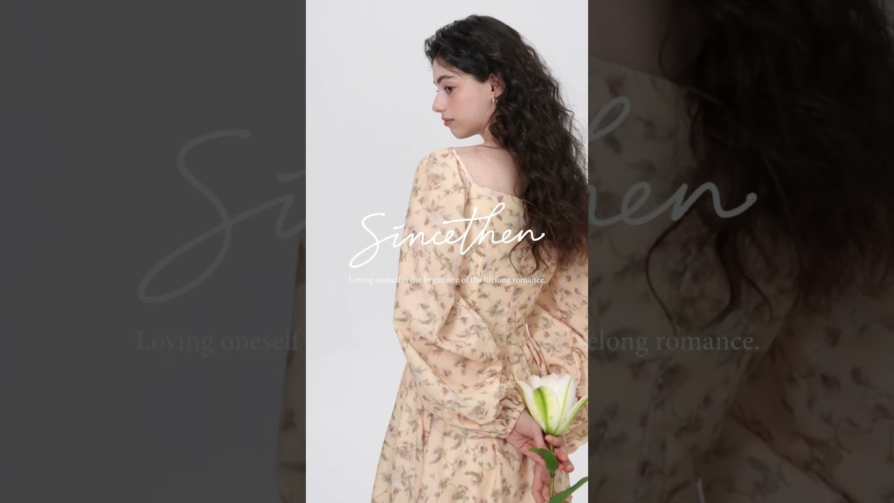 SINCETHEN, 2024 New Collection, Fall, in Love! Delight tie mini dress