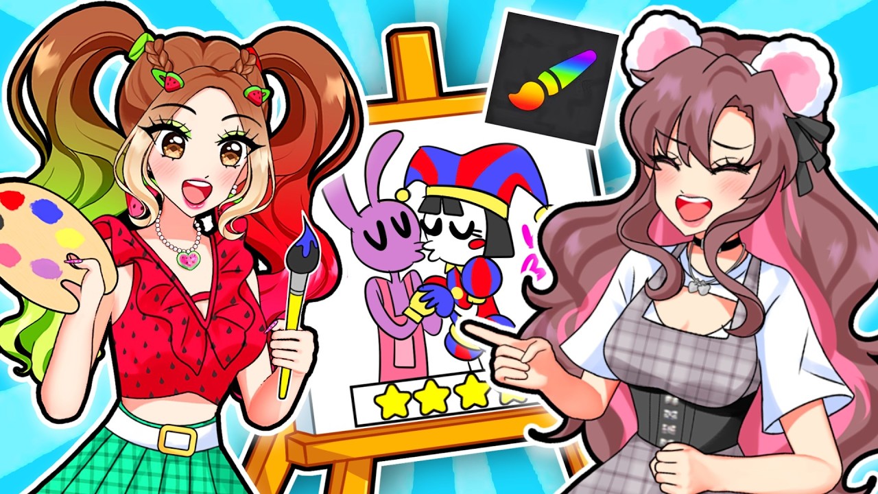 TRYING POPULAR Roblox ART GAMES With @Polarcub