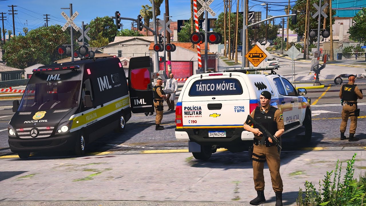 PERSEGUIÇÃO A TÁXI TERMINA EM TROCA DE T1R0S EM BAIRRO P3R1GOSO | PMMG- POLICIA NO GTA 5