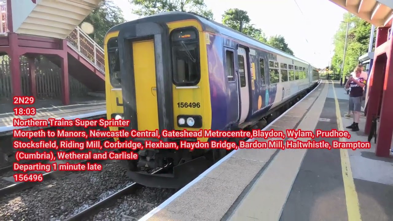 Trains at Cramlington Station on Saturday 16/08/25 in Full 4K Ultra HD! feat The 125 Group's HST