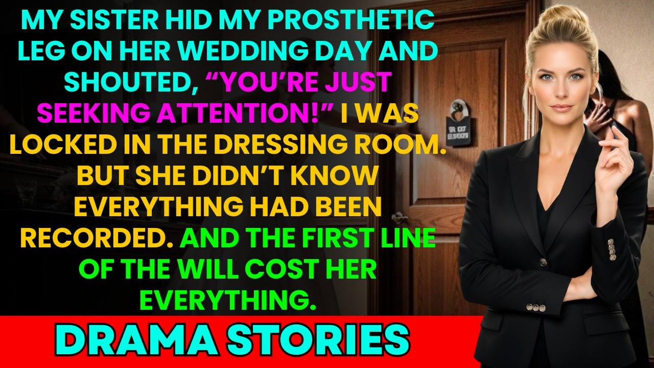 My Sister Hid My Prosthetic Leg to Humiliate Me at Her Wedding — Grandpa’s Will Cost Her Everything