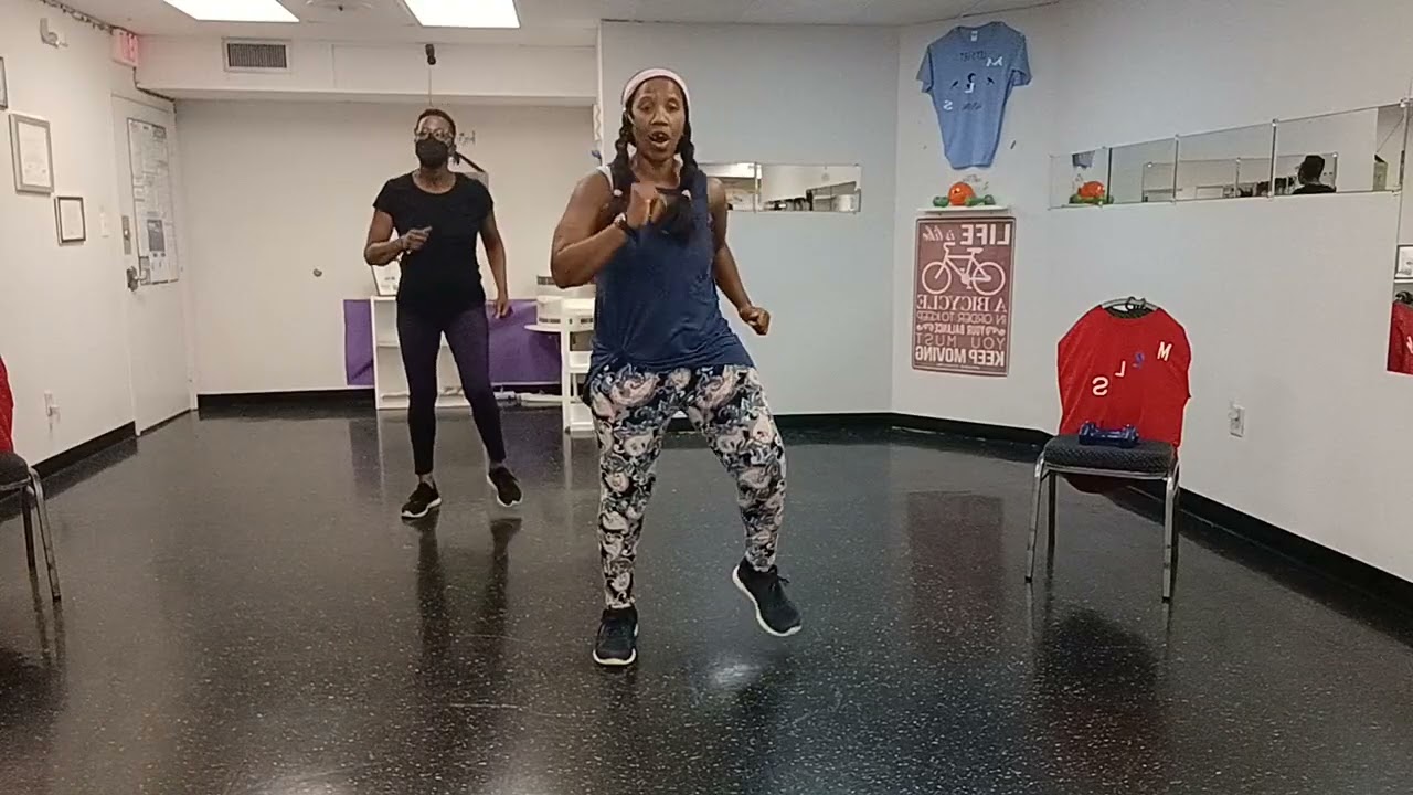 Senior Cardio Dance! Very Simply Routine w/ Weights. #m2lsllc