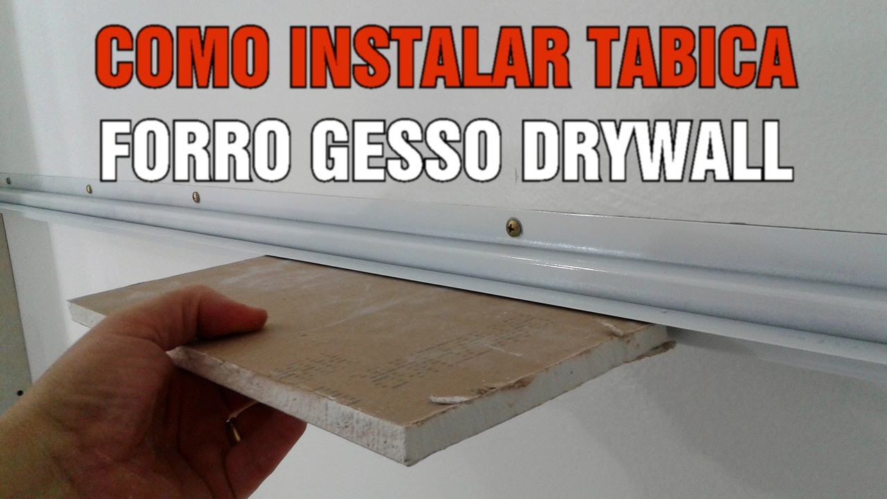 Como Instalar TABICA Forro de Gesso Drywall Passo a Passo
