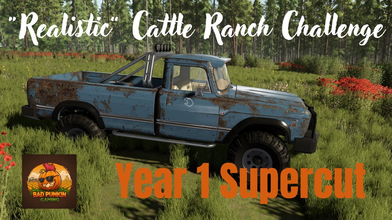 Realistic Cattle Ranch Challenge | Year 1 Supercut | The Beginning....