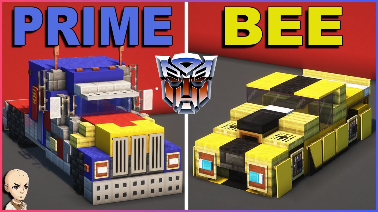 Minecraft: How To Make  Prime & Bee in Vehicle Form In Minecraft 