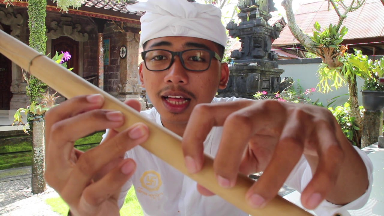 Cara memainkan suling Bali, tutorial ngunjal angkihan