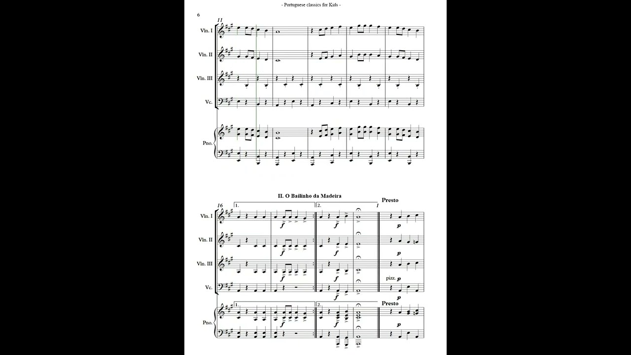Portuguese classics for kids (strings) - Grade1