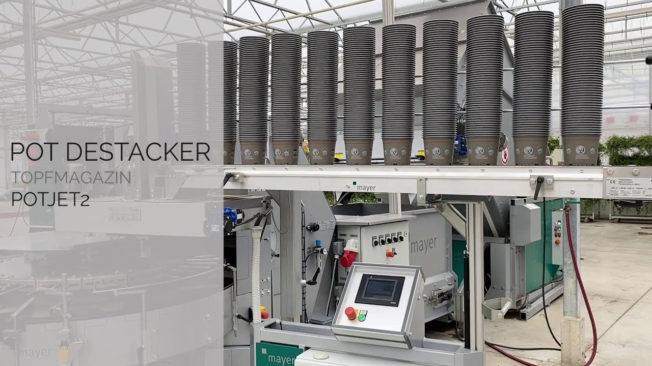 Mayer pot destacker POTJET 2 | Mayer Topfmagazin POTJET 2