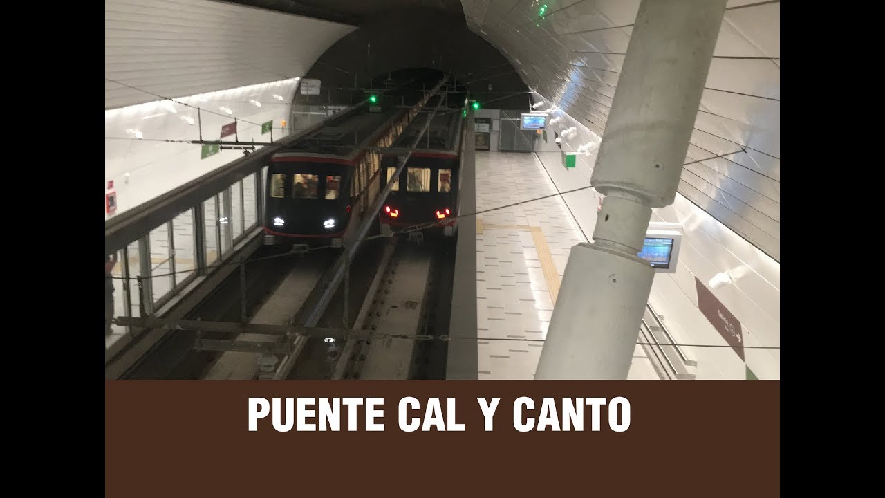 Metro de Santiago | Trenes AS-14 por Puente Cal y Canto - Linea 3