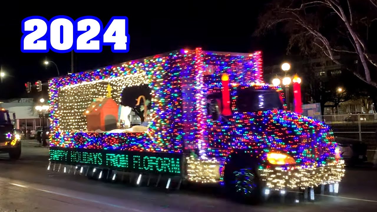 2024 Xmas Lighted Truck Parade Victoria BC. Christmas lights Santa Clause Parade