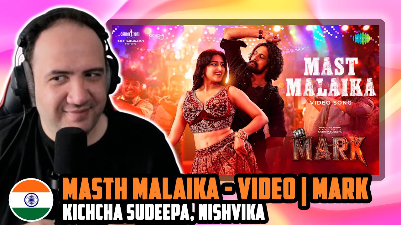 🇮🇳 Маст Малайка - Видео | Марк | Кичча Судипа, Нишвика | В Картикеяа | Реакция продюсера