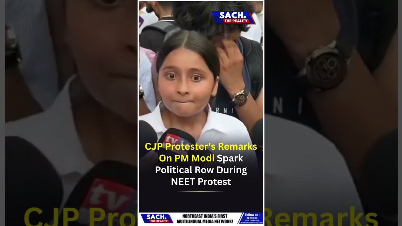 CJP Protester's Remarks On PM Modi Spark Political Row During NEET Protest