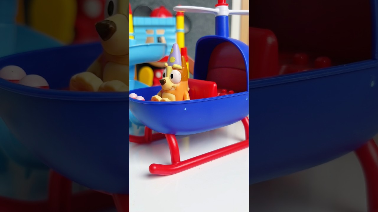 Satisfying with Review Bluey Slide Toys ASMR #shorts #Bluey #toys #asmr #unboxing
