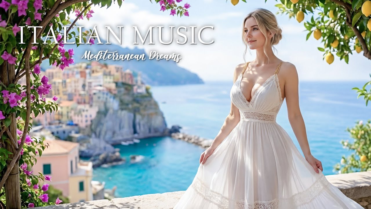 🎶 Italian Vibes & Mediterranean Music🎶Более 2 Часов Побережье Амальфи и Путешествие по Озеру Комо 4K