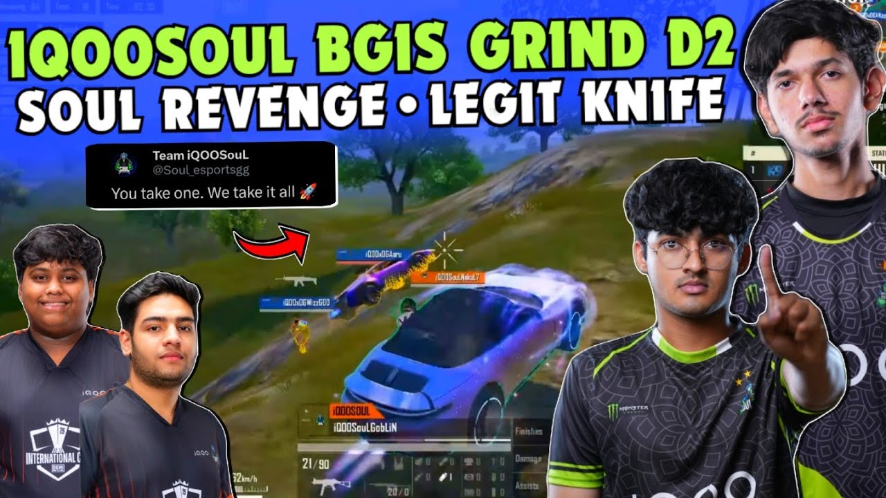 iQOOSouL BGIS GRIND Day 2 ✅ SOUL Took Joker Revenge 🔥 Legit Knife 🔪 Goblin Nakul Slam 🥶 Team SouL 🚀