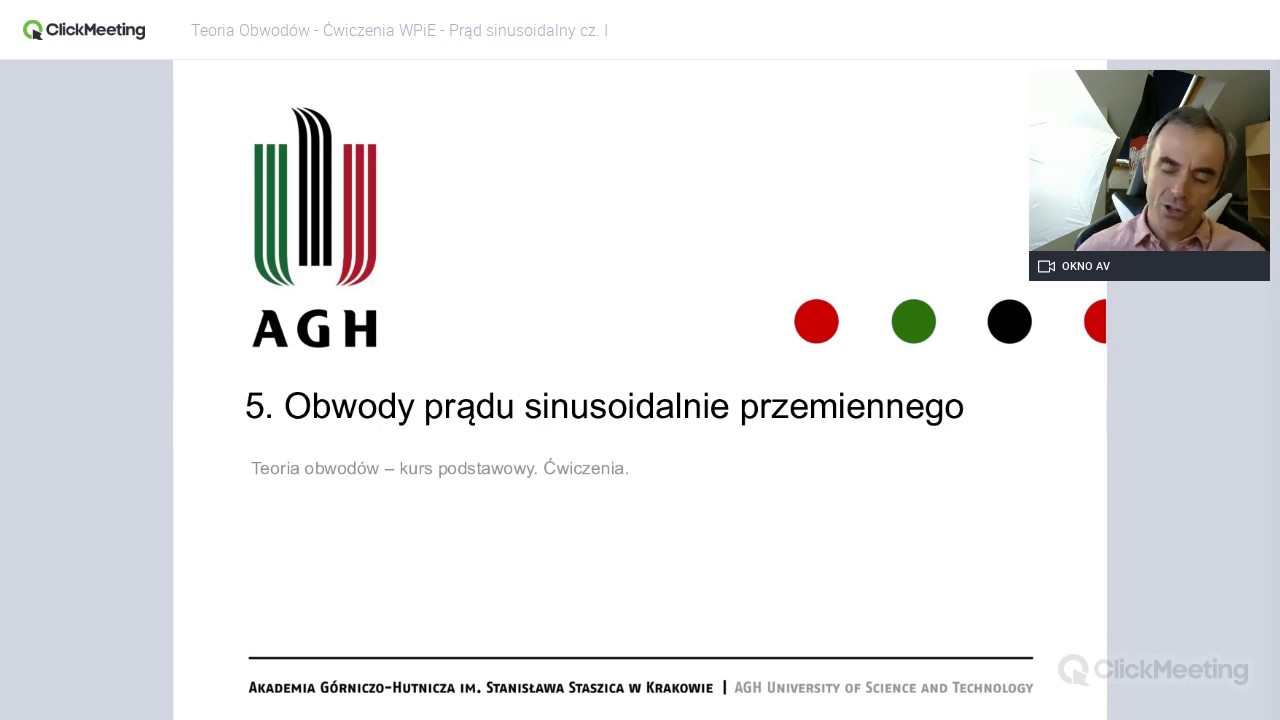 Teoria Obwodów I - Prąd sin. przemienny cz. 1 - ćwiczenia