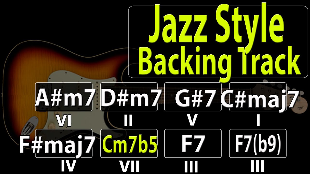 Jazz in C# major backing track 120bpm