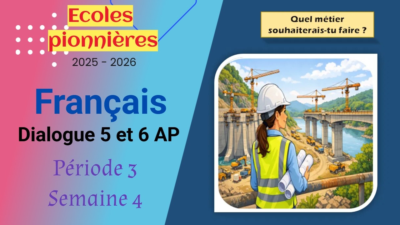 Écoles pionnières 2025 - 2026 | Dialogue et point de langue, 5AP et 6AP / période 3 semaine 4