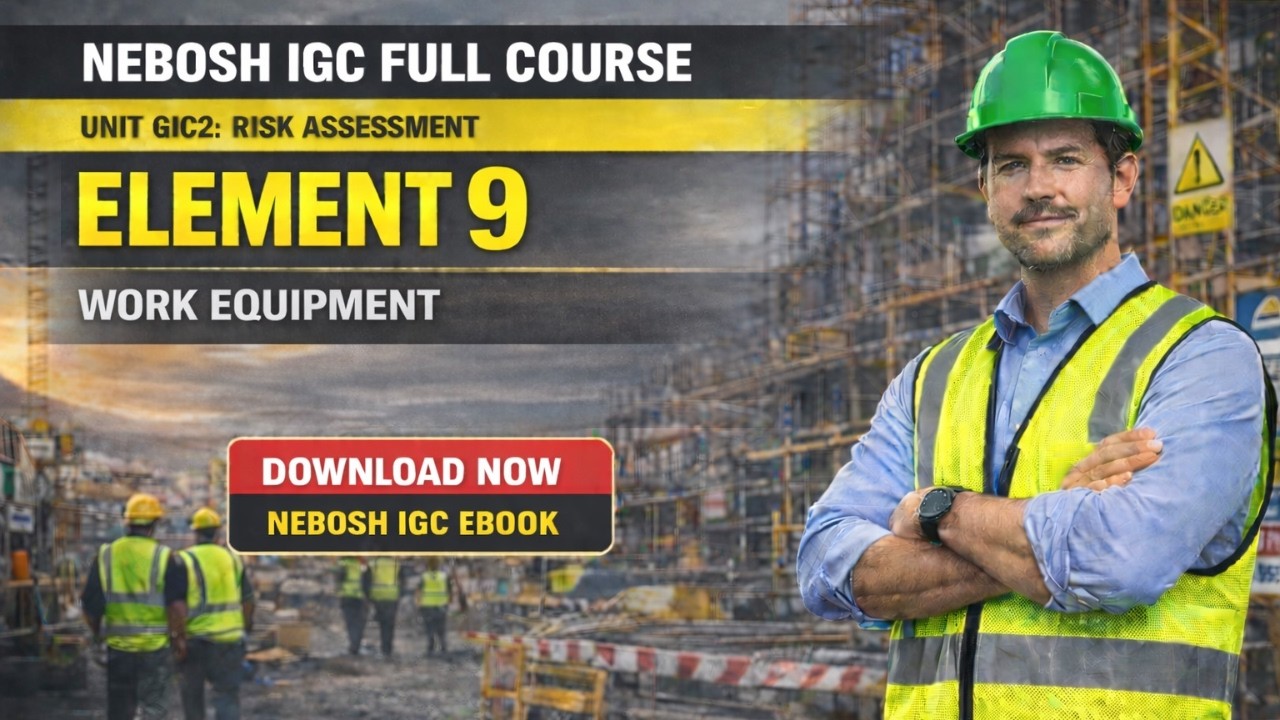 NEBOSH IGC Unit GIC2: Risk Assessment Element 9 Explained | Equipment Safety Full Lecture