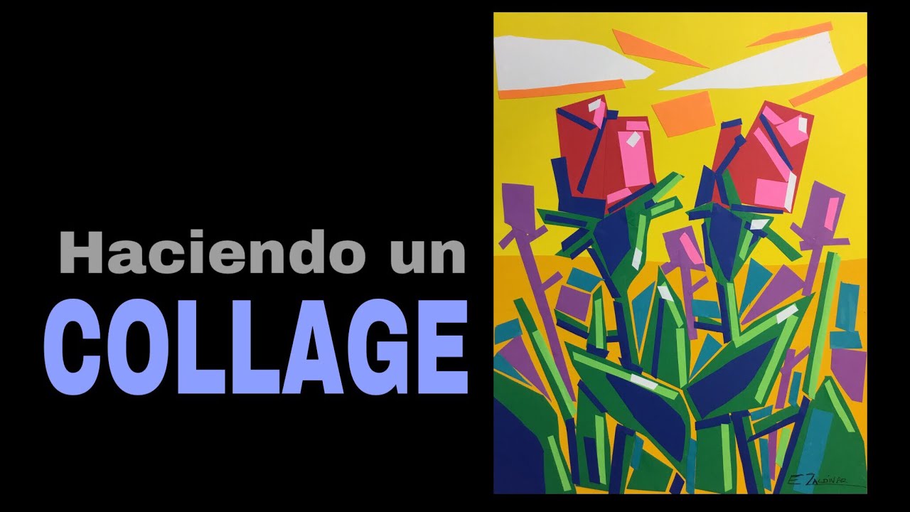 Haciendo rosas con la técnica del collage, Técnicas artísticas, Arte con papel, Enrique Zaldivar