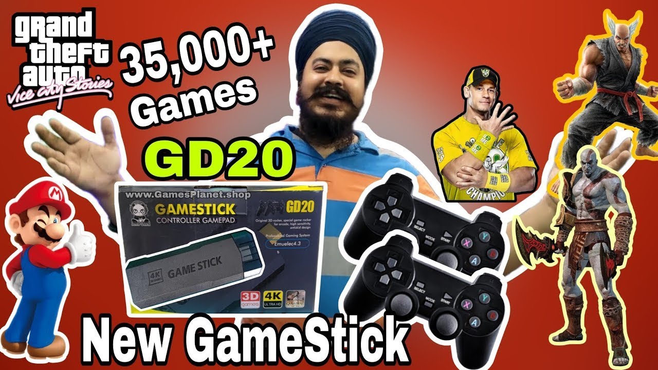 Game Stick GD20 with 35000+ Games New 3D & Classic Retro God of war GTA Tekken Ben10 Mario Contra