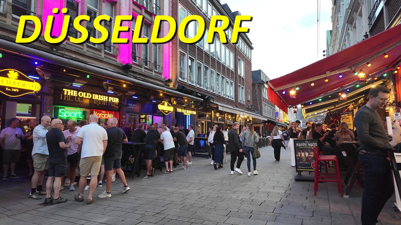 Düsseldorf walkingtour 4K | Zwielicht im Sommer 2025