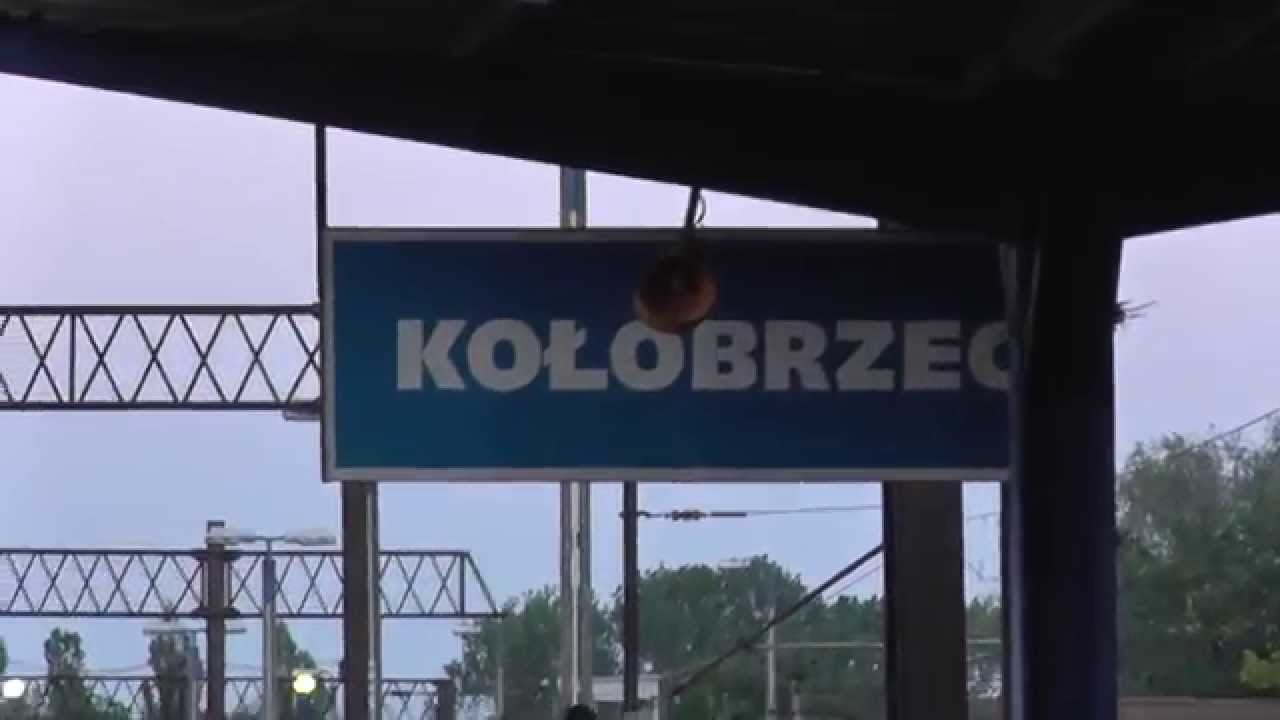Wyjazd z Kołobrzegu z okien pociągu TLK Pirat.