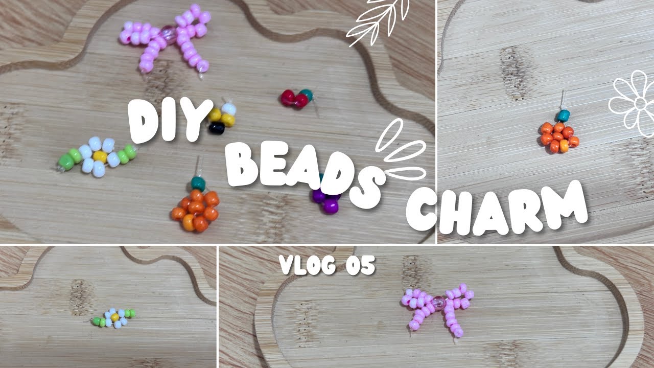 DIY Beaded Charms: Easy & Fun Designs for Beginners! 🎀🍇🐝 #charms #beads #subscribe #smallbusiness