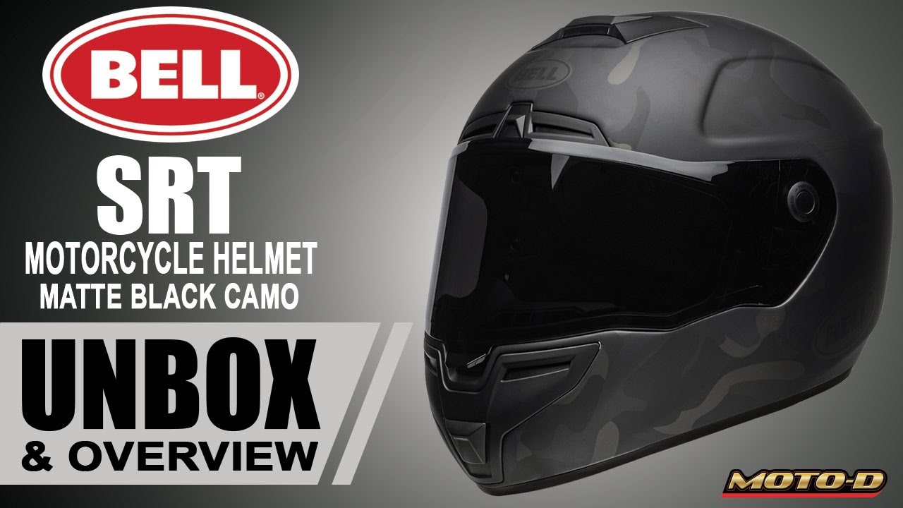 Bell SRT Matte Black Camo Helmet - Unbox & Overview | MOTO-D Racing
