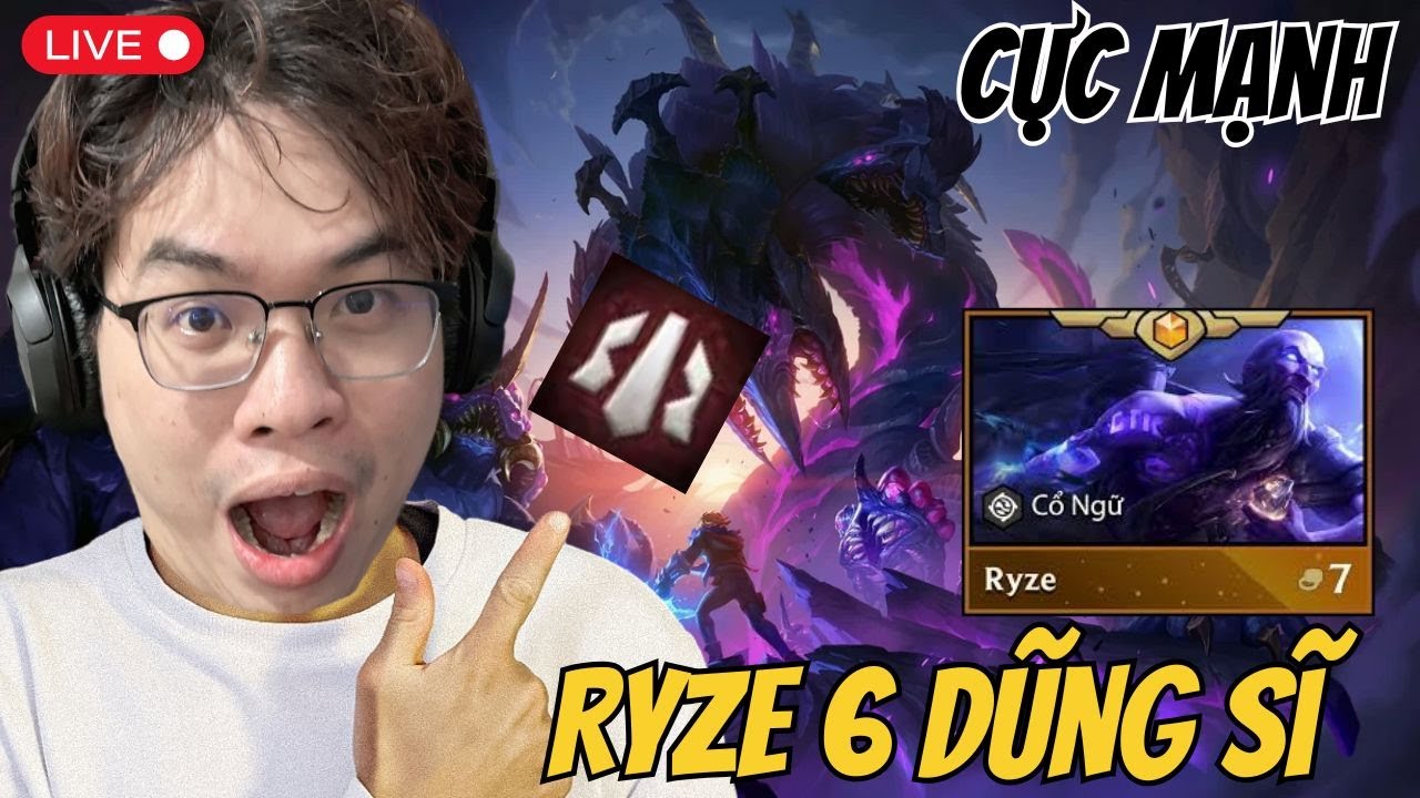 Thấy ấn này chốt ngay, Ryze  6 Dũng sĩ - TFT PBE 16 Testing đội hình