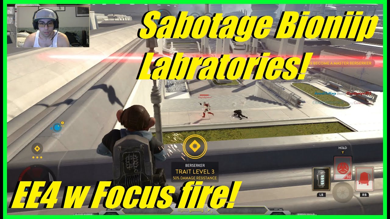 Star Wars Battlefront - Finally played Bioniip Labratories! (Rarest map ever) EE4 w Focus fire!