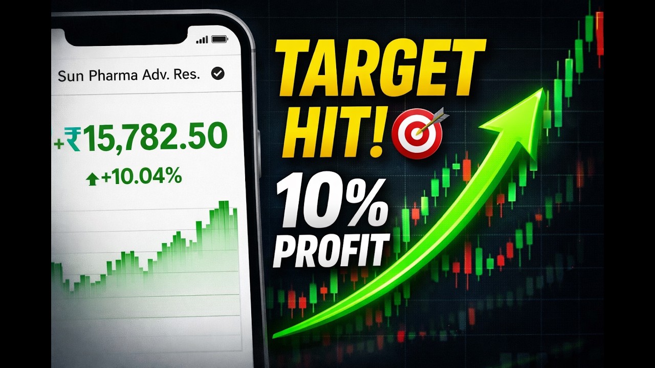 Target Hit! 🎯 10% Profit in Sun Pharma Adv. Res (SPARC) Share | Live Proof