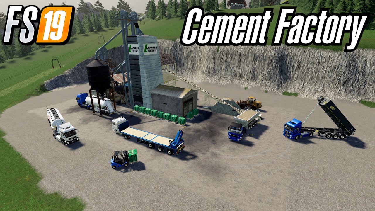 FS19 BUILD A CEMENT FACTORY + NEW MAN SEMI TRUCKS WALCHEN TP MAP FARMING SIMULATOR MODS