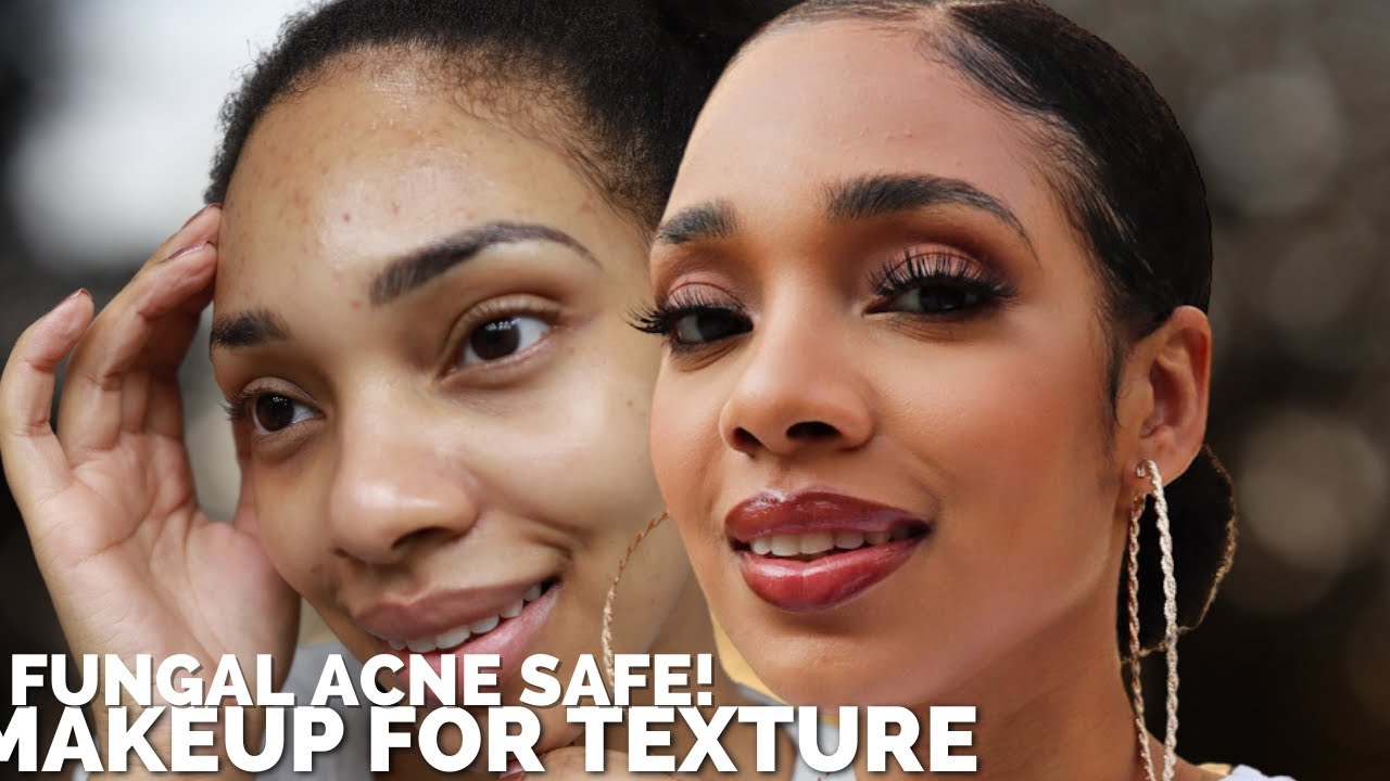 FA Safe Flawless Foundation & Soft Glam Routine for Texture or Fungal Acne