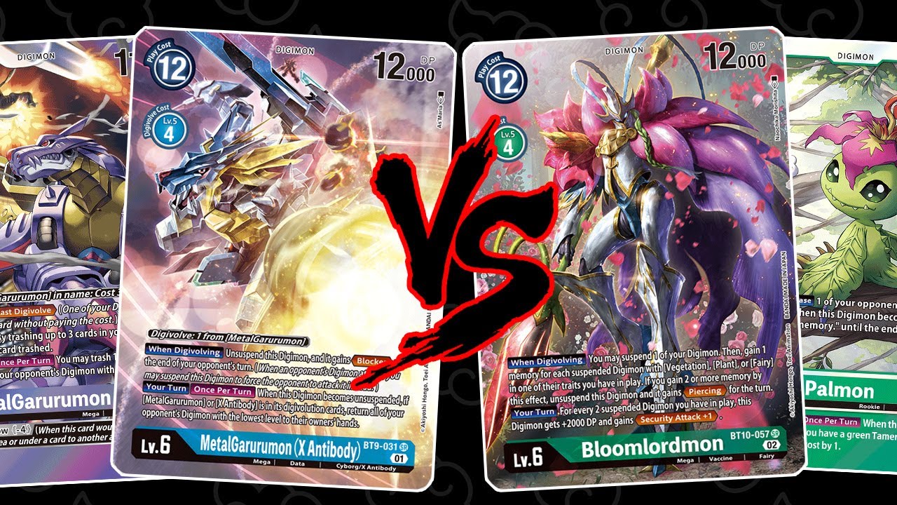 MetalgarurumonX vs Bloomlordmon (Digimon TCG BT14)