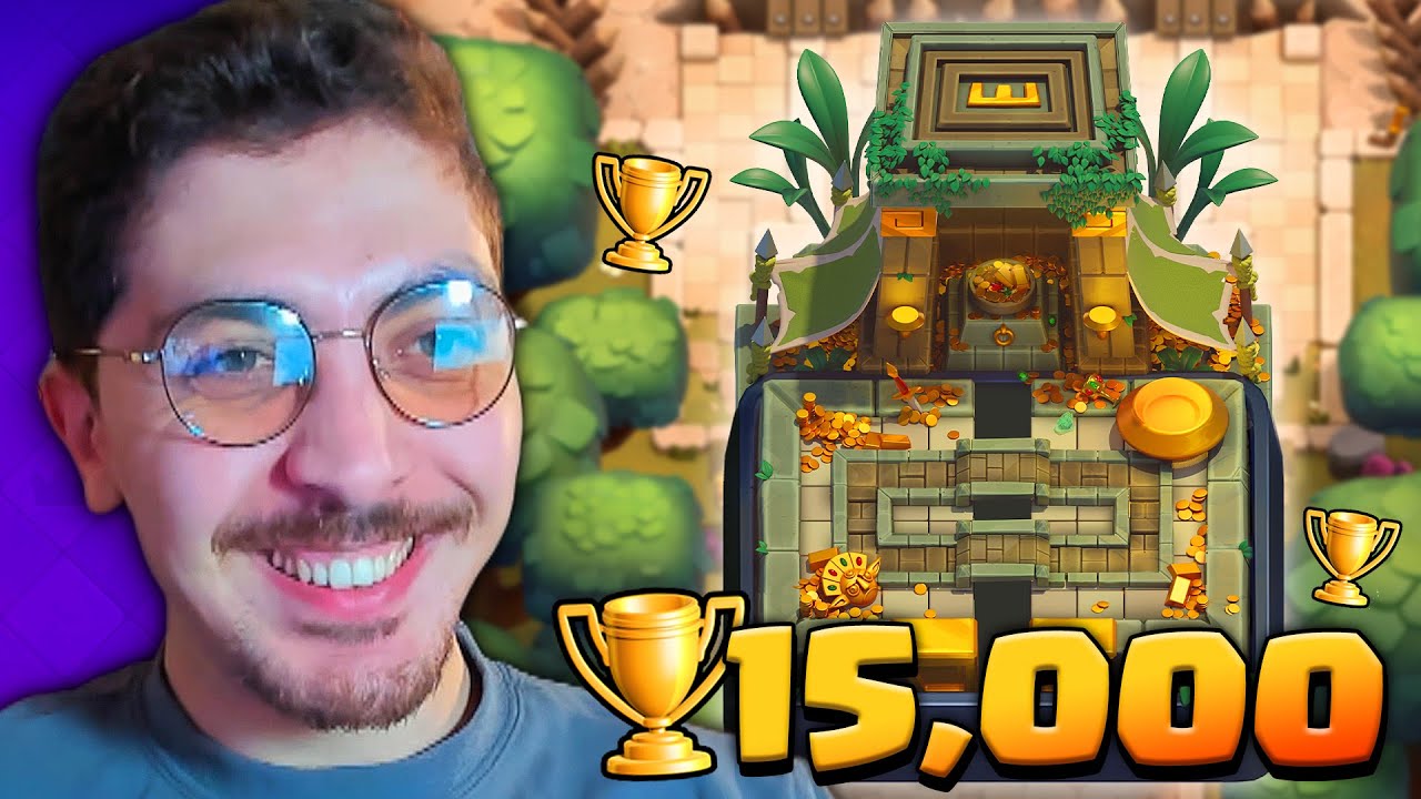 رفع كؤوس 15,000 🏆 نسخ تشكيلة خصمي بعد كل مباراة ! (تحدي مسار الكؤوس) | كلاش رويال