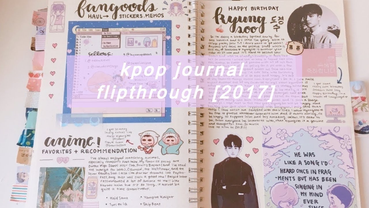 kpop journal flip through [2017] | completed kpop journal