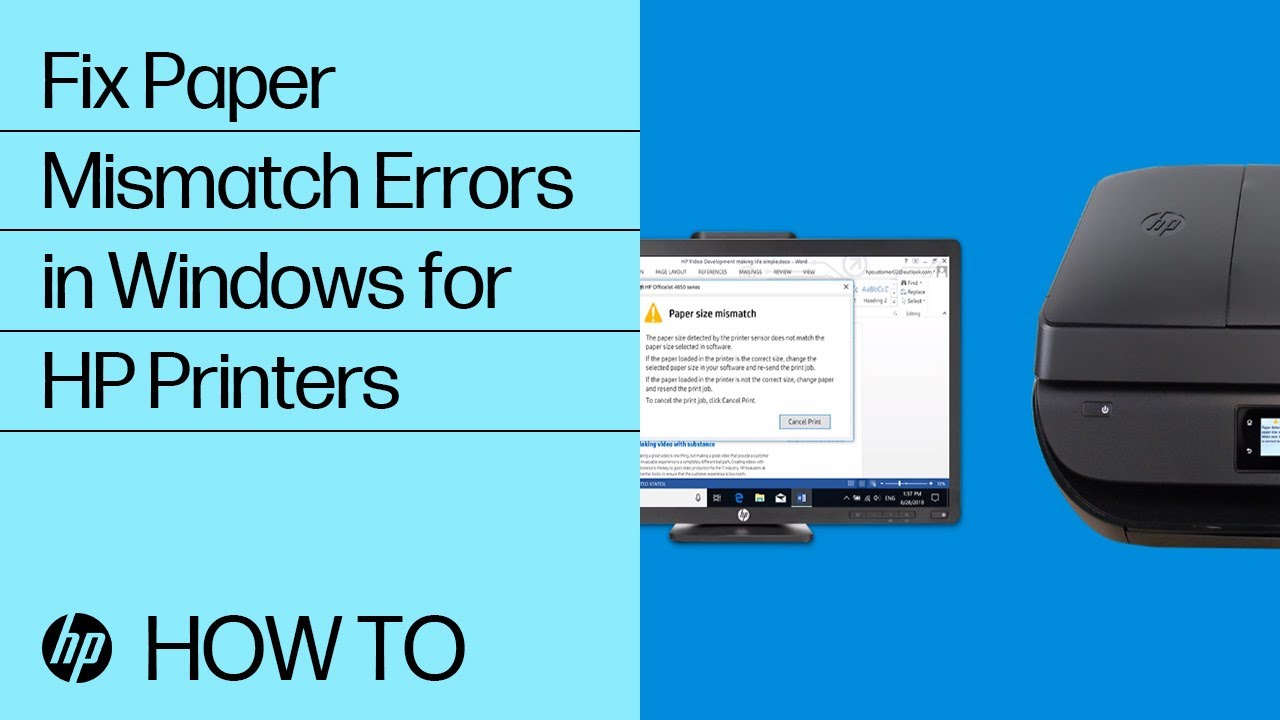 Fix Paper Mismatch Errors in Windows for HP Printers | HP Printers | HP Support